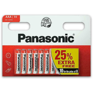 Panasonic Zinc AAA Batteries Pack 10