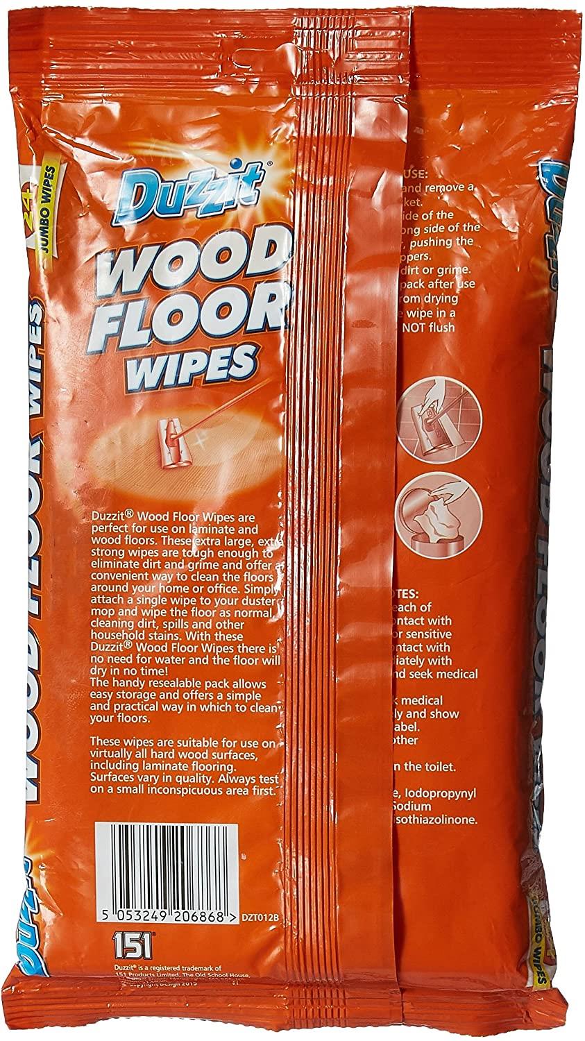 Duzzit Wood Floor Wipes 18 Pack Bargain Store UK